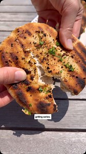 Summer grilling series number 3: grilled pita bread! How would you serve this easy recipe? #sourdoughbread #grillingrecipes #grillseason #mywildgrain #wildgrainbox | Wildgrain