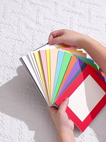 10 Pack Multicolor Paper Picture Frames for 4x6, Acid Free 4 Ply Thickness Picture Cardboard Frames with Ivory Core Bevel Cut, Classroom Crafts, Home Decoration