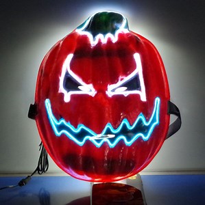 Halloween Scary LED Pumpkin Mask EL Light up for Party