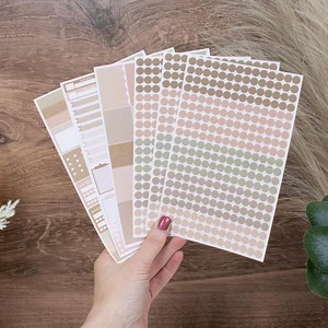 Aesthetic Boho Color Coding Planner Sticker Pack | 6 Pages With 1,000+ Earth-tone Dots & Writable Labels for Planners and Calendars - Etsy