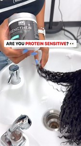 Are you protein sensitive? What does that mean? Protein Sensitivity is hair that is extremely sensitive to the effects of protein (the ingredient) in your hair products. Your hair is made of protein and not ALL protein is the same. When using Strengthen Protein Deep Conditioner you are getting a balance of protein and moisture for your curls that will help fill the gaps in your hair strands that have been weekend. Strengthen Protein Deep Conditioner consists of vegetable protein and not a harsh 