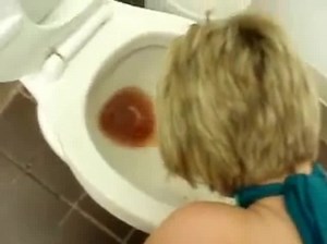 young girl throwing after drinking