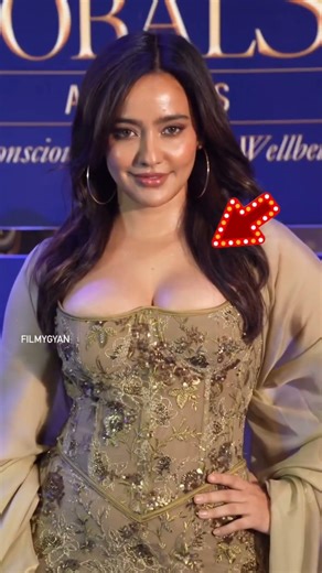Neha Sharma Inspired Gold Embroidered Glam Gown ✨ | Celebrity Style Look#shorts #nehasharma #fashion