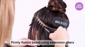 Big Kizzy Loop Tool - easily and quickly apply beads for sew in weft application, microlink or human hair piece, Silver