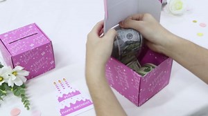 Happy 18th Birthday Money Box for Cash Gift Pull - 18th Birthday Gifts for Girls Boys - Birthday Decorations Surprise Gift Box - Money Gift Ideas for Kids Adults - Money Pull Box - Rose Gold