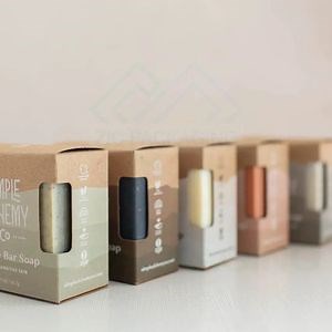 [Hot Item] Biodegradable Custom Kraft Paper Soap Bar Packaging Box with Window
