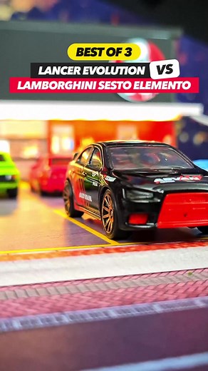 64K views · 420 reactions | The Lancer Evolution calls out the Hot Wheels Lamborghini Sesto Elemento #hotwheels #diecastracing #hotwheelsracing #hotwheelsrace #lancerevolution #evo #hotwheelsdaily #hotwheelstrack | Diecast Dash | Facebook