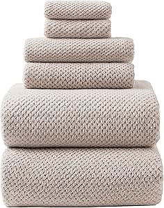 Amazon.com: HVMS Oversized Bath Towels Extra Large 40x80 Inches Bath Sheets for Adults Super Soft Quick Dry Highly Absobent Microfiber Shower Towels (6 Piece,Beige) : Home & Kitchen