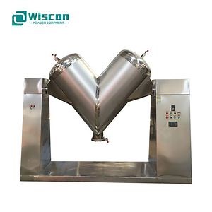 [Hot Item] Spices Starches Preservatives V Shaped Drum Tumble Rotating Mixer Blender Equipment
