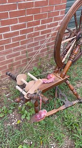 Off the bench at Bobbin Boy…. A Québécois wheel… ready to spin art yarn! | Bobbin Boy