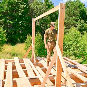110K views · 1.6K reactions | The construction of a huge timber frame roof for my off-grid homestead, where I cook with cast iron. | Adventures Bushcraft | Facebook