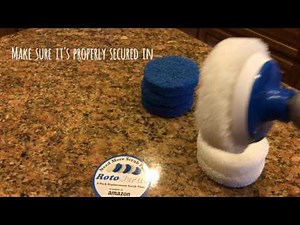 RotoScrub Bathroom Cleaning Brush For Your Drill Before & After In Master Bath Shower