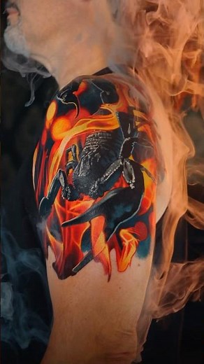 Burning tattoo in Los Angeles
