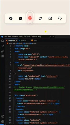 CSS Anchored Pointer Navigation Bar | HTML, CSS & JS | #shorts