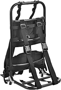 Foldable Aluminum Hunting Pack Frame, Load 132LBS External Frame Backpack Hiking Backpacks Frames Huntings Pack Frames Huntings Backpack Frames for Travel Outdoor Activity Mountaineering (Black)