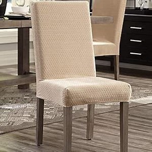 SureFit Home Decor Stretch Royal Diamond Dining Chair Slipcover 4-Piece Set, Cream (SF49601)
