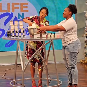 From body butters to foaming sugars scrubs, Tricell McCarthy-Samuels, CEO of Whipped Beauty, showcased her line of handmade organic skincare products. Simone also helped with the demo, showing how she makes her foaming sugar scrubs. #SmileJamaica #1MorningShow #DailyDoseOfAwesomeness | Smile Jamaica - TVJ