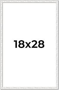 18x28 Frame White Distressed Solid Wood Picture Frame Width 0.75 Inches | Interior Frame Depth 0.5 Inches | White Distressed Photo Frame Complete with UV Acrylic, Foam Board Backing & Hanging Hardware