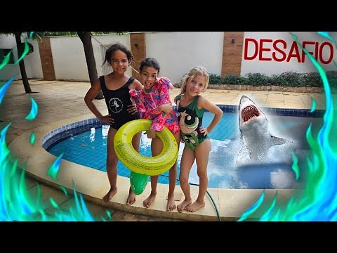 DESAFIO DA BOIA NA PISCINA | amigas na piscina |Rotina de banho na piscina