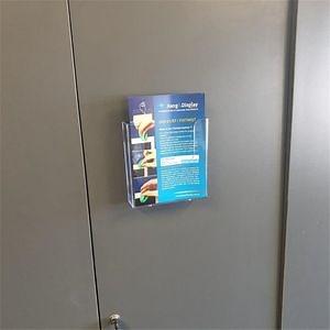 [Hot Item] Acrylic PVC Menu Leaflet Holder, Slat Wall Brochure Holder