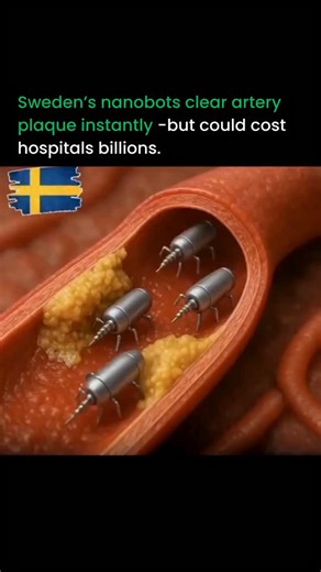 Artificial Intelligence (Ai) •Technology • Robotics | A cure that works in minutes… but could cost hospitals billions. 💉🤯 Sweden’s new nanobot technology clears artery plaque almost instantly... | Instagram