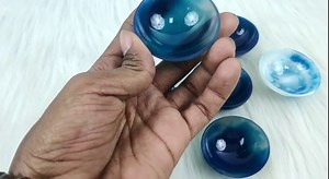 Jet Blue Chalcedony Bowl 2 Inch – Natural Healing Crystal Gemstone Bowl for Reiki, Meditation, Chakra Balancing, Energy Cleansing, Home Décor & Spiritual Healing