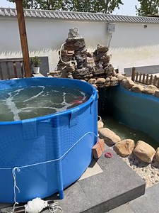 Above Ground Ponds for Fish,Above Ground Pond,Canvas Fish Pond,Large Collapsible Durable Plastic Pond for Koi Holding Tank Irrigation Aquaculture 6'5"*1'9"（2 * 0.6M） 475gal