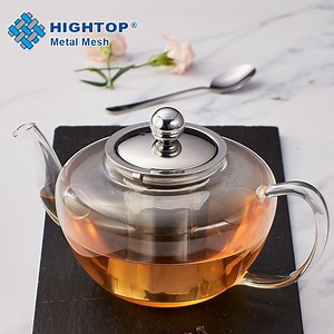 [Hot Item] Heat Resistant Glass Teapot Stainless Steel Filter Glass Tea Set