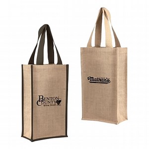 [Hot Item] Carrier Reusable Gift Burlap Bottle Tote Jute Wine Bags