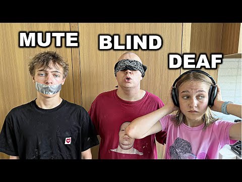 Blind Mute Deaf COOKING CHALLENGE.. (w/ bro & sis)