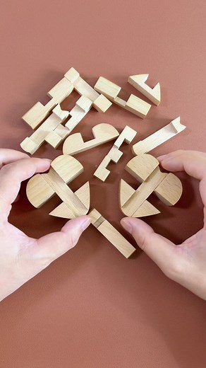 Build a Heart with Wooden Blocks — Visual IQ Puzzle