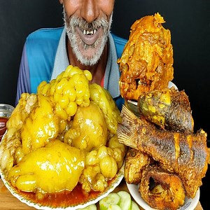 132K views · 4.5K reactions | ASMR: Eating Full goat Head Curry, Fish Fry, Oily Muttin Fat Curry with Rice || Real Mukbang Show || Eating Show video | EatsZone | Facebook