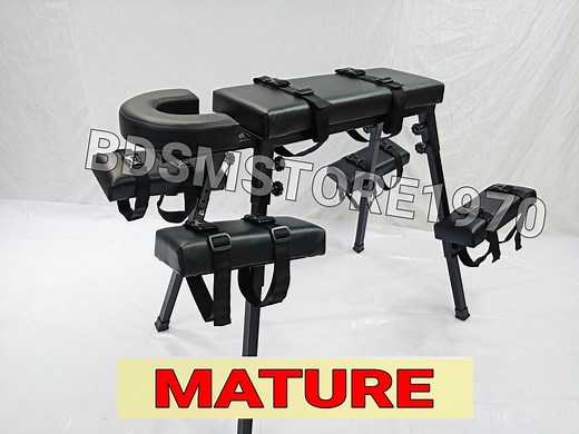 MATURE / Spanking Portable Bench With Headrest Black Color Bench - Etsy