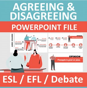 Agreeing / Disagreeing / Debate / Counterargument Lesson PowerPoint EFL ESL