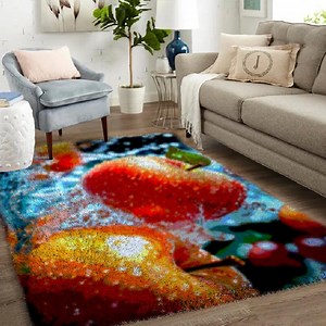 DIY Latch Hook Rug Kit: Acrylic Yarn, Pre-printed Pillow Case (33x24in - Etsy UK