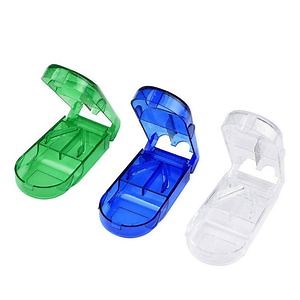 [Hot Item] Portable Professional Plastic Pill Cutter Splitter Storage Compartment Box Medicine Capsule Holder