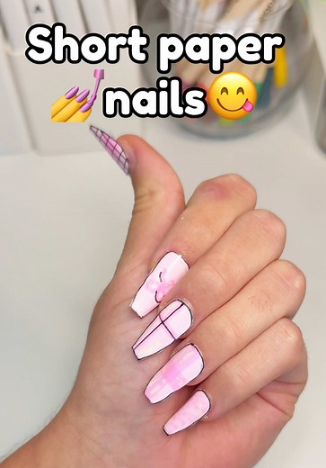 Cute DIY Paper Nails Tutorial for Short Nails