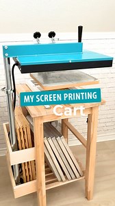 5.5K views · 44 reactions | Decided to paint my @ryonet green flash dryer to match my brand colors and I’m loving how it looks in my craft room now. I also removed the legs and bolted it to the side of my cart to save space. Proof your screen printing setup can fit in a small space! | Pigskins & Pigtails | Facebook