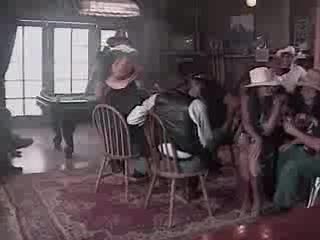 Hot Cowboy And Cowgirl Couple Fucking In The Saloon