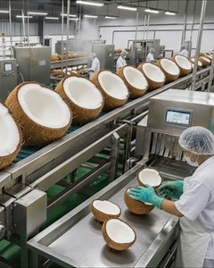 356K views · 5.1K reactions | The Most Modern Daily Production Factory, How Coconuts Are Turned into Delicious Coconut Milk | Jungle One | Facebook