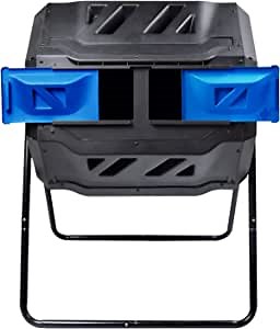 43 Gallon Outdoor Compost Tumbler Bin Garden Rotating Composter Dual Rotating Chamber Compost Bin