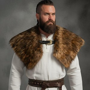 Viking Faux Fur Cloak – Unisex Medieval Norse Costume - Etsy