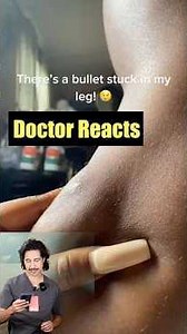 Bullet In the skin? Doctor Reacts #skin #skincare #doctor