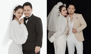 Ảnh cưới cá tính của Nguyễn Đức Cường và 'yêu nữ hàng hiệu', nam nhạc sĩ còn tung MV cưới tặng Vũ Hạnh Nguyên