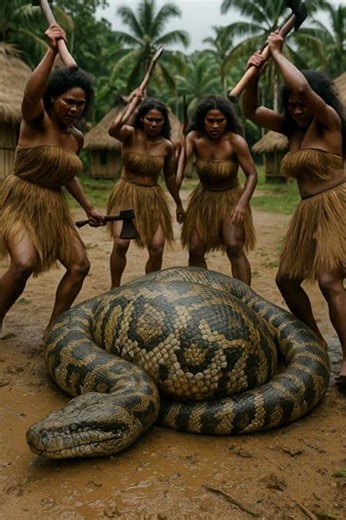 What could be lurking inside the snake’s swollen belly? What’s Hidden Inside the Giant Snake?