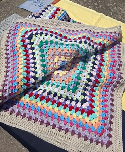 Crochet Granny Rectangle Blanket - Etsy UK