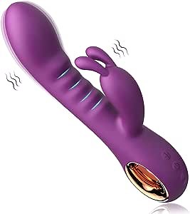 Super Soft Touch Rabbit Vibrator, Sex Toys for Women G spot Vibrator with Bunny Ears for Clitoral Stimulator, Dual Motor Waterproof Dildo Massager with 10 Powerful Vibration Modes