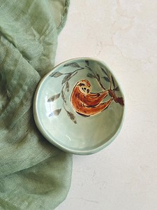 Hand Painted Sloth Trinket Dish, Small Ceramic Jewelry Dish, Handmade Animal Whimsical Pottery - Etsy