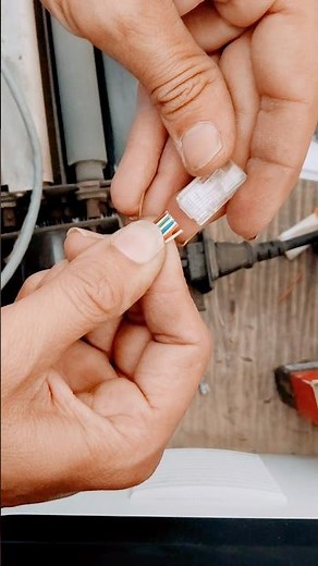 How to RJ45 Lan cable connector fitting #rj45 #shorts #trending #viral