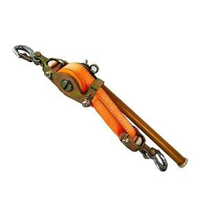 [Hot Item] Tightening Hand Ratchet Wire Rope Tightener Cable Puller with Webbing Strap Belt